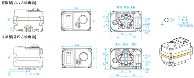 電動(dòng)調(diào)節(jié)型執(zhí)行器外形尺寸 電動(dòng)調(diào)節(jié)型執(zhí)行器外形尺寸