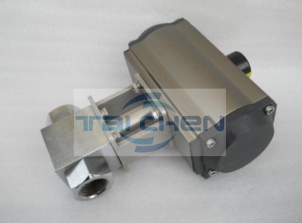 氣動(dòng)高壓球閥實(shí)物圖 一氣缸雙球閥圖片 一拖二氣動(dòng)球閥圖紙