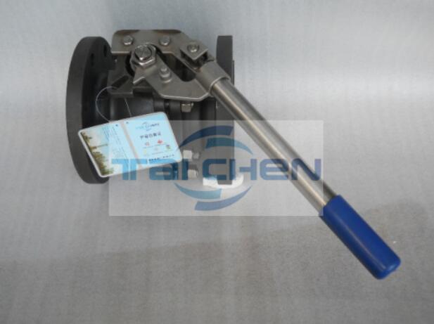 法蘭彈簧自動回位球閥實物圖 美標彈簧歸位球閥照片