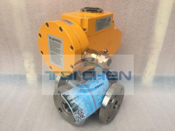 電動(dòng)法蘭四通球閥實(shí)物圖 電動(dòng)不銹鋼四通球閥照片